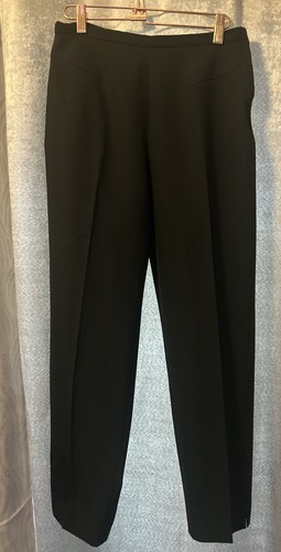 Prada, Prada Vintage Black Side Zip Minimalist Cropped Pants Stretch Sz 8 Quiet Luxury