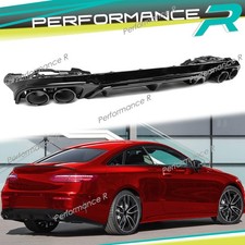 Diffusor Heckdiffusor Auspuff Schwarz f&uuml;r Mercedes C238 A238 AMG-Line 2016-2024