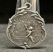 Uruguay 1911 Florida Art Nouveau Cupido diseño boda medalla plata