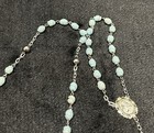 Vintage Sterling Silver Turquoise Rosary Cross Necklace - Very Beautiful — photo 4