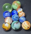 (x12) Vintage Premium Swirl Marbles Lot Akro? Peltier? Alley? — photo 2