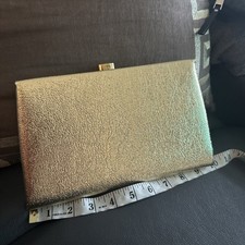 Vintage After Five Metallic Gold Clutch Purse  Usa