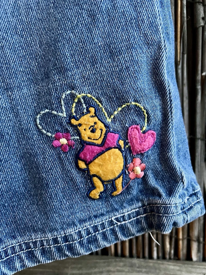 Jeans de mezclilla bordados vintage Disney Winnie The Pooh años 90 4T Foto 2 de 4