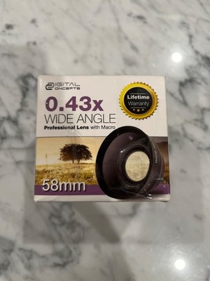 0.43X SUPER WIDE ANGLE LENS with MACRO 58mm to CANON REBEL EOS SLR 1DSLR 18-55mm