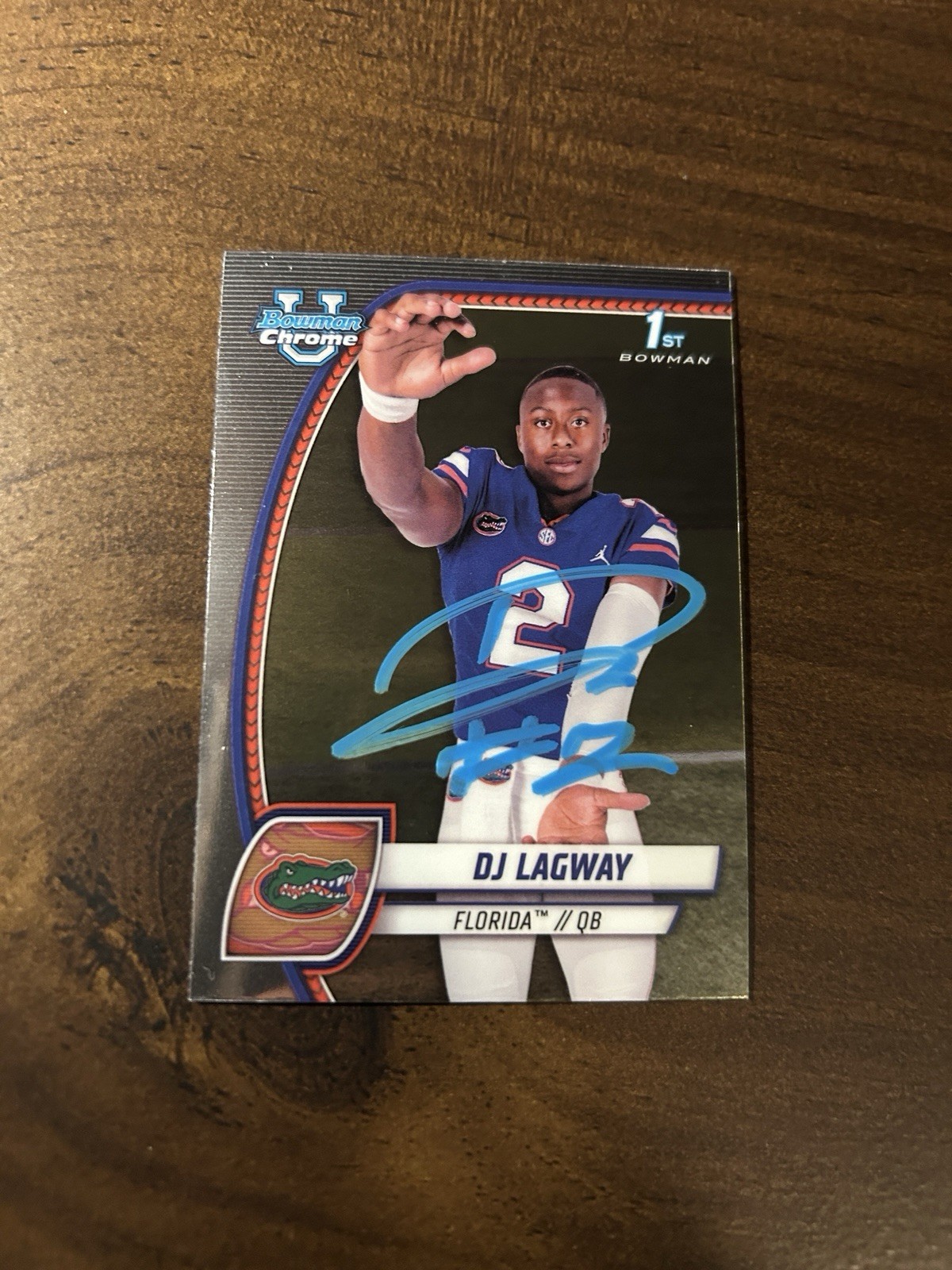 DJ Lagway 2024 Bowman Chrome U Auto Signed Autographed 1st Bowman #63