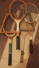 Vintage Wooden Tennis Rackets Lot of 4 Made In USA