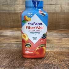 Vitafusion Fiber Well Sugar Free Gummies 220ct Fiber Supplement Berry  Peach