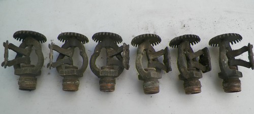 Vintage Hodgman Brass Fire Sprinkler Heads Lot of 6