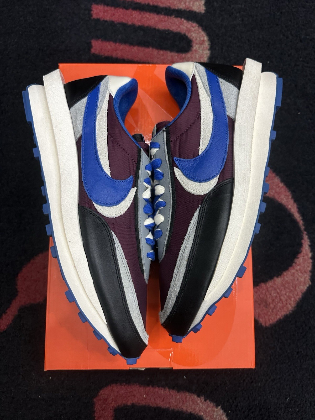 SACAI X NIKE Taglia 12 Nike sacai x Undercover x LDWaffle Night Maroon Team Royal DJ4877 600