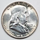 New Listing1957 P Franklin Silver Half Dollar AU Details 90% Silver US 50C Numismatic Coin