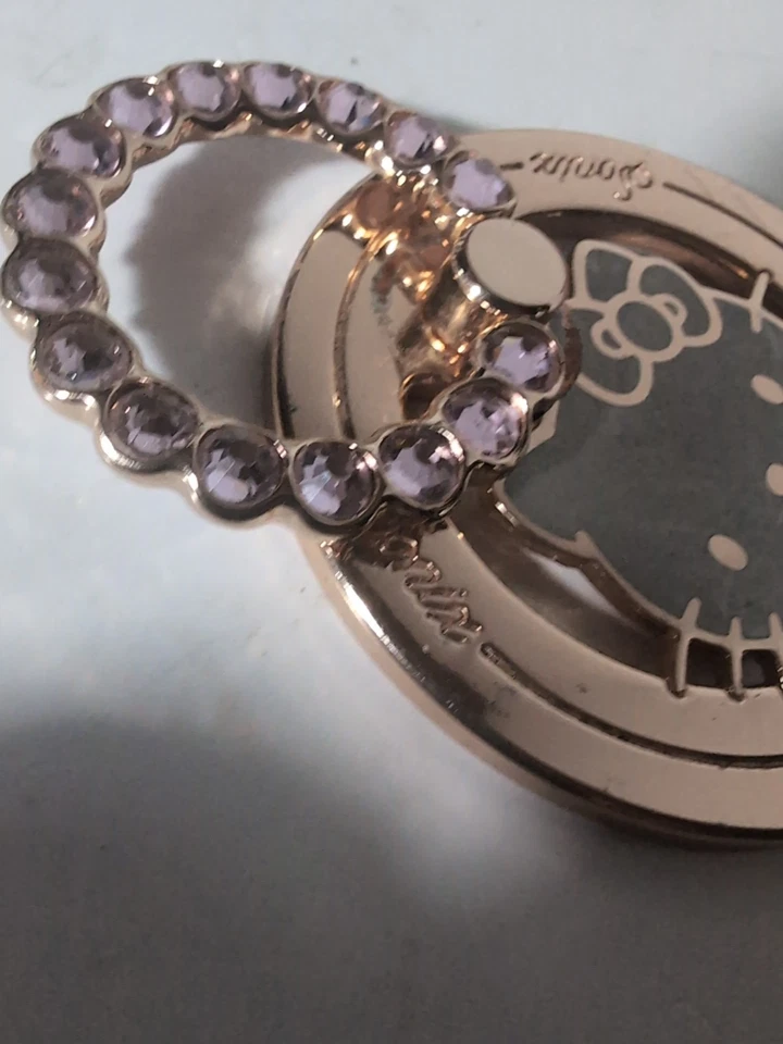 Anel de telefone removível magnético Hello Kitty rosa strass por Sonic - Imagem 2 de 3