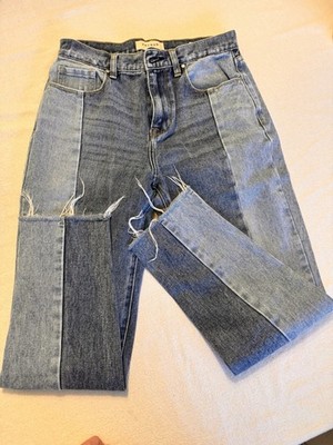 Pacsun Vintage Icon Jeans Women s Size 27 Patchwork, HighRise, frayed