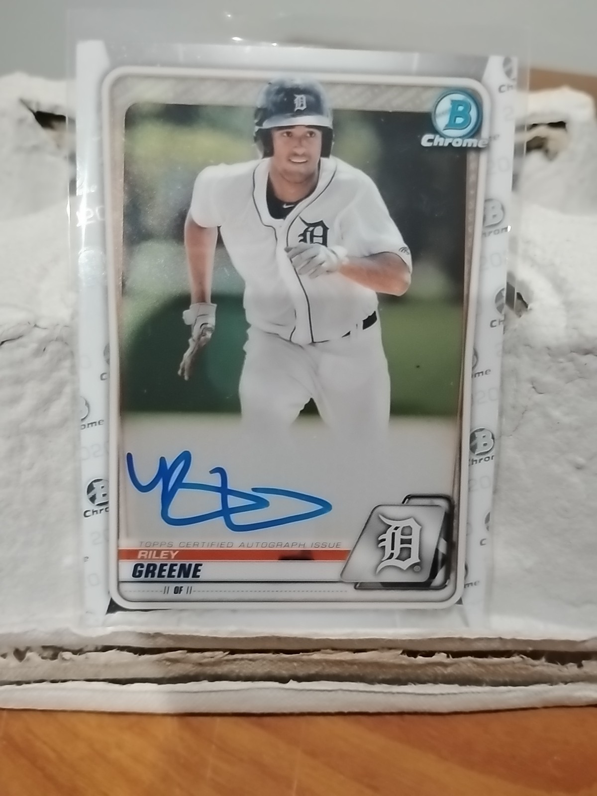 2020 Bowman Chrome - Prospect Autographs Riley Greene #CPA-RG (AU, RC)