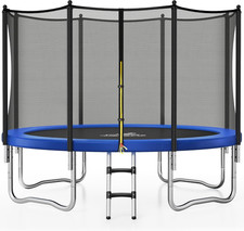Trampoline 8FT 10FT 12FT 14FT 15FT, Outdoor Trampolines with Enclosure Net and L