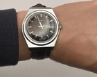 1969- 1972 Timex Electric Quartz Day/Date Watch Brown Dial As Is