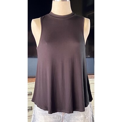 NWT New $38 Anthropologie Pure & Good Modest Black Swing Tank Top Small S