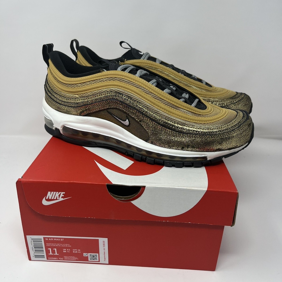 Nike Air Max 97 Woman's Size 11 Metallic Gold (DO5881-700