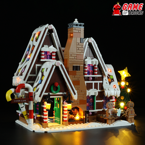 LED Light Kit for Gingerbread House - Compatible with LEGO® 10267 Set (Classic) - Picture 2 of 7