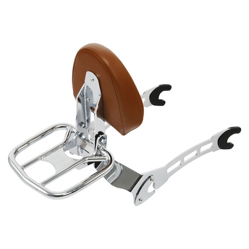 Chrome Passenger Backrest Sissy Bar Luggage Rack Fit For Indian Scout 2015-2024 - Picture 11 of 13