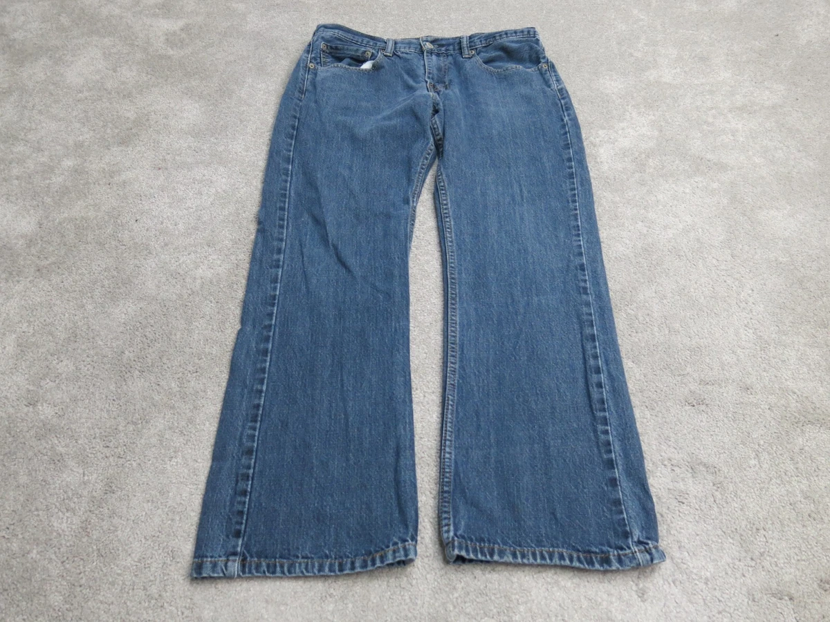 Levis 527 Womens Jeans Denim Straight Leg Mid Rise Stretch Blue