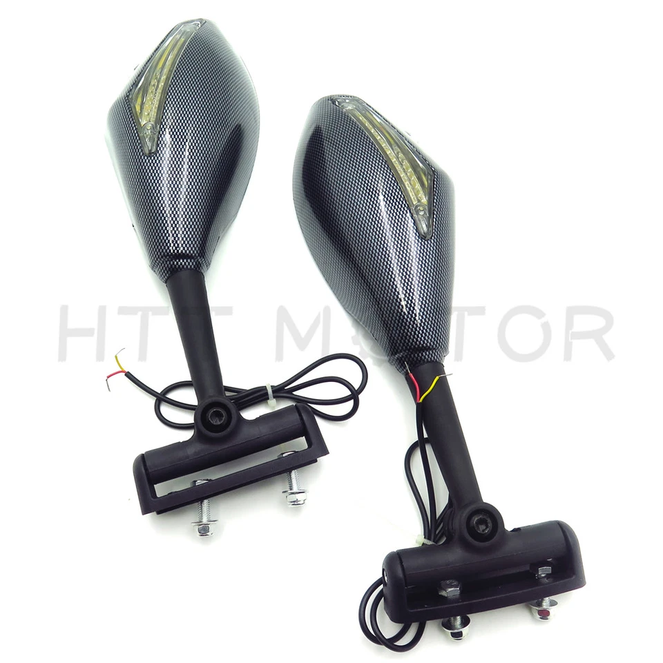 Turn Signal Mirror for Kawasaki Ninja 500 250R Triumph Daytona Trophy Ducati Smo - Image 4 of 4