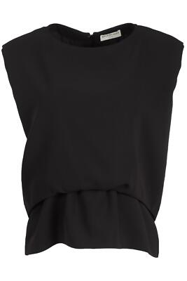 BALENCIAGA BLACK WOVEN TOP FR 36 UK 8