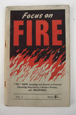 Original Vintage Book Focus On Fire 1001 Questions Q & As For Firemen Vol 2 1955