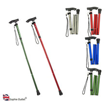 Folding Walking Stick Adjustable Lightweight Aluminium Collapsible Walking Cane 