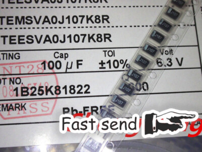 2000pcs 1206 6.3V 100UF 107J J107 A3216 A type 10% SMD tantalum capacitors