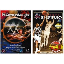 Toronto Raptors Official Program Lot - 1st Game at ACC & NBA at 50 Opening Night