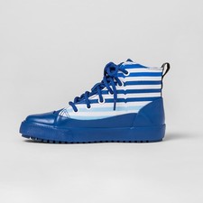 New Hunter for Target Kids' Striped Dipped Canvas High Top Sneakers Blue Size 5