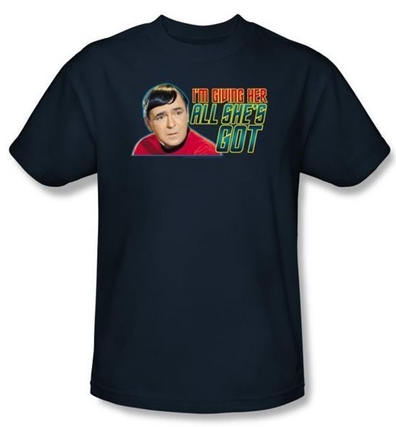 ALTRA Maglietta Star Trek Classic Serie TV Scotty "Le sto dando tutto quello che ha" NUOVA