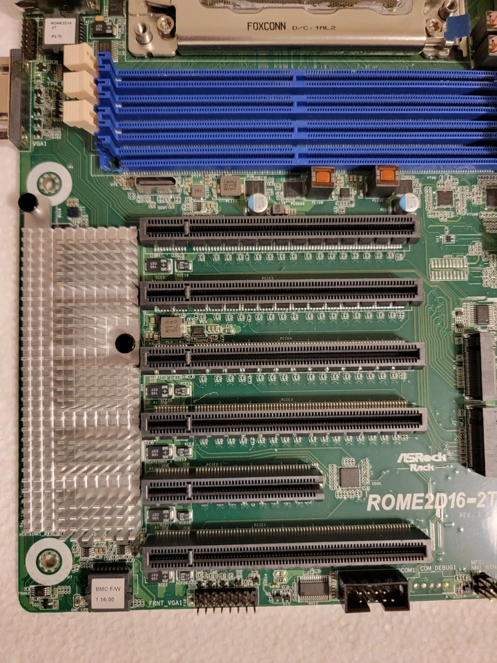 Placa madre servidor ASrock ROME2D16-2T E-ATX SP3 doble EPYC7002/7003 leer descripción G2U Foto 3 de 4