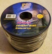 18 Gauge Car Audio Primary Wire 500ft Gray Remote, Power/Ground Electrical