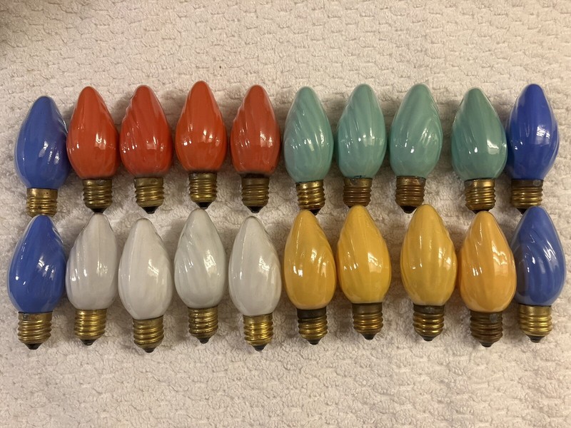 20 Vintage GE Westinghouse C9 C-9 SWIRL Christmas Lights Tested USA Mixed Lot