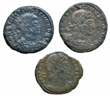 LOT OF 3 AUTHENTIC ROMAN EMPIRE COINS - GREAT CONDITION - SIZE 17MM