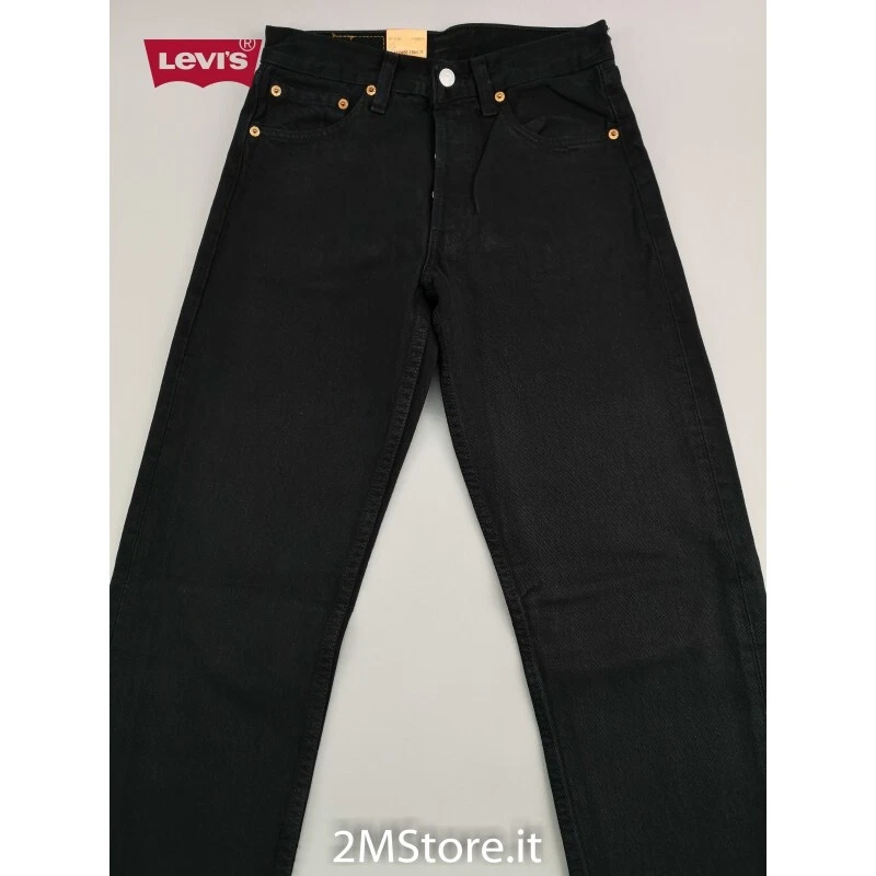 Jeans LEVI'S 501 Noir Classique Denim Droit Original VINTAGE Fit - Photo 4/4
