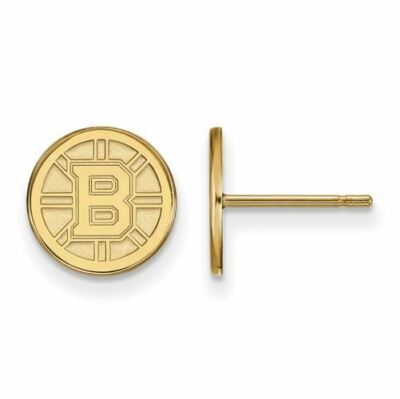 Extra kleine Ohrstecker 10 Karat Gold NHL Boston Bruins