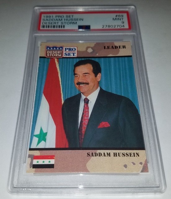 Desert Storm Trading Cards Saddam Hussein Cards Info