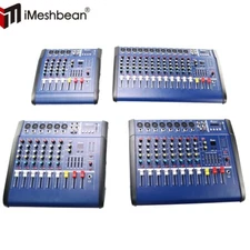 4/6/8/12 Channel Power Amplifier Pro Dj Bluetooth Karaoke Mixer Audio Mixing Amp