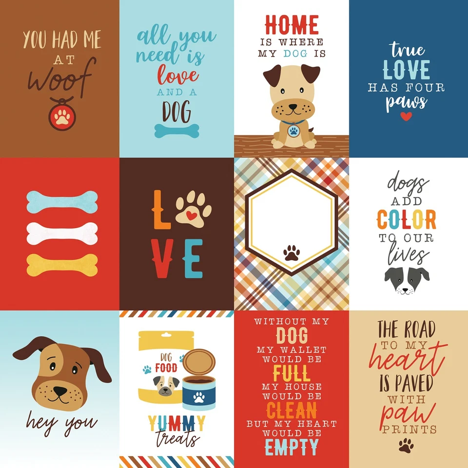 Echo Park Collection Kit I Love My Dog 12"x12" Paper Stickers Made in USA - Image 4 of 4