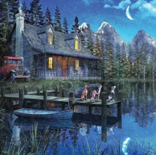 Moonlit Night 1000 Piece Jigsaw Puzzle Springbok