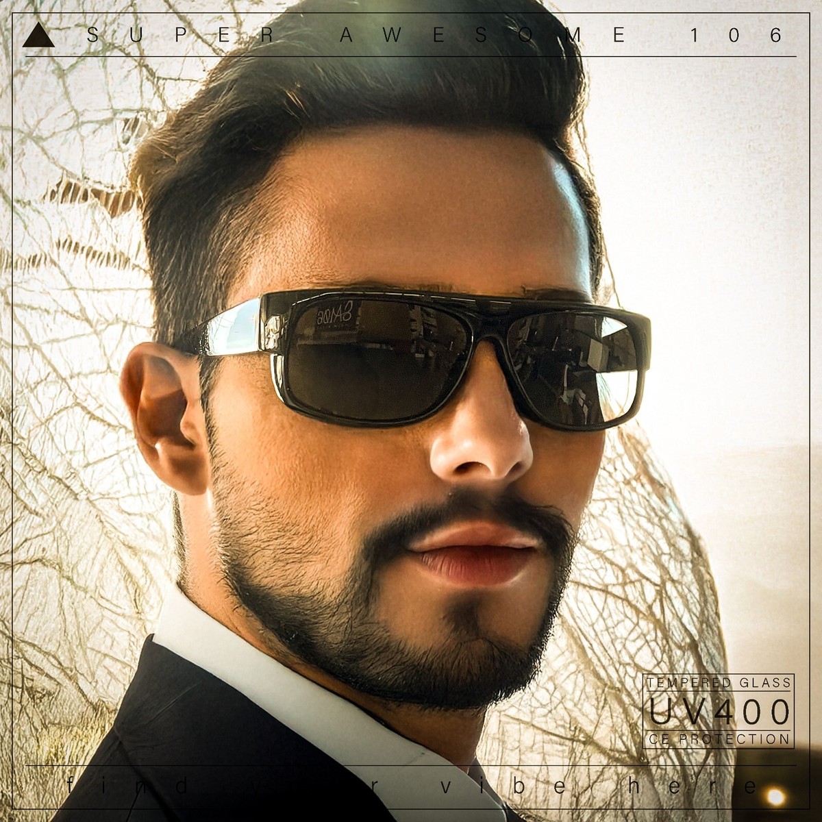 Mens Tempered Glass Lens 90s Mad Dog Flat Top Gangster Plastic