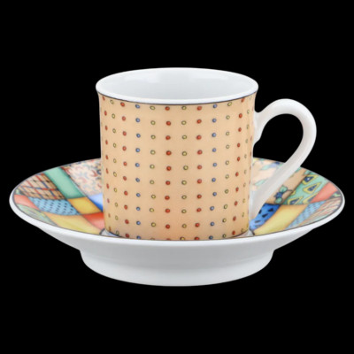 Espressotasse mit Untertasse Living Colours 357  Patchwork  Eschenbach