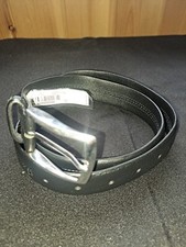 NWT Men's Black Leather Belt/ Size 38" SP