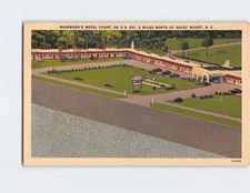 Postcard Washburn's Motel Court Rock Mount North Carolina USA