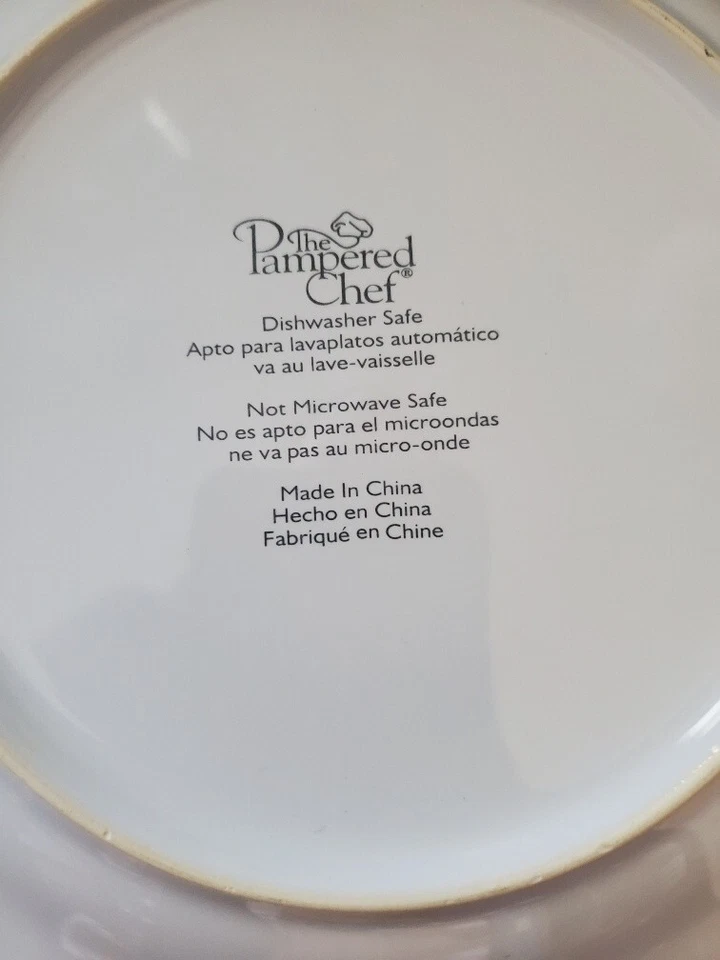 The Pampered Chef Simple Additions Dessert Plate Set of 4 - Image 3 of 4