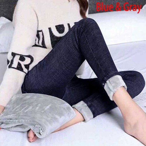 warm denim pants