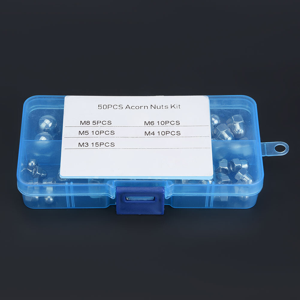 50pcs M3/M4/M5/M6/M8 Acorn Nut Kits Stainless Steel Dome Head Cap Hex Nuts↑ eBay