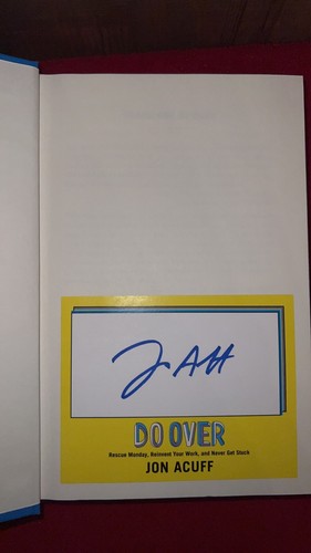 Signed Autographed 1st Edition Hardcover Book Do Over by Jon Acuff - Bild 2 von 19
